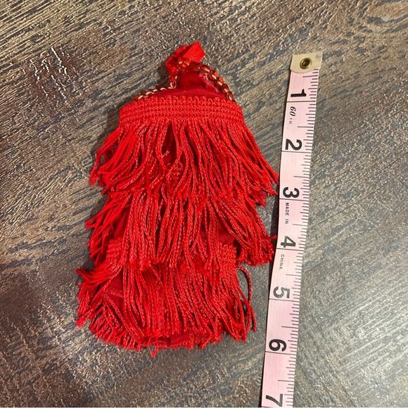 Barbie Doll Red Halter Backless Tassel Dress Handmade - Picture 6 of 7